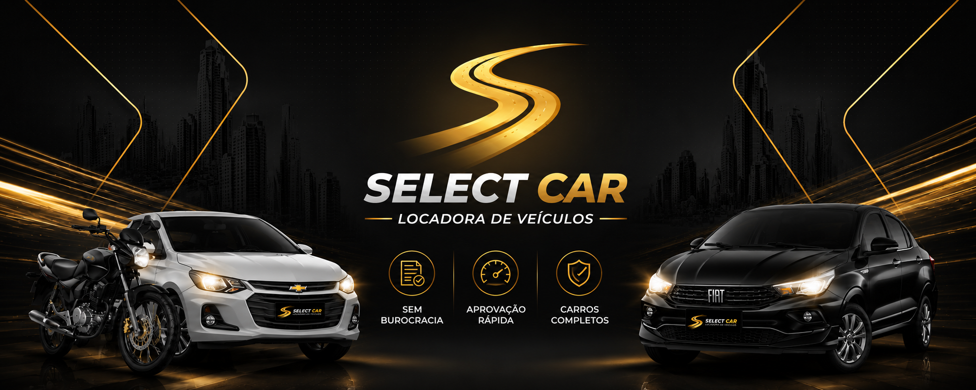 Select Car Locadora de Veículos — frota de carros e motos em Criciúma